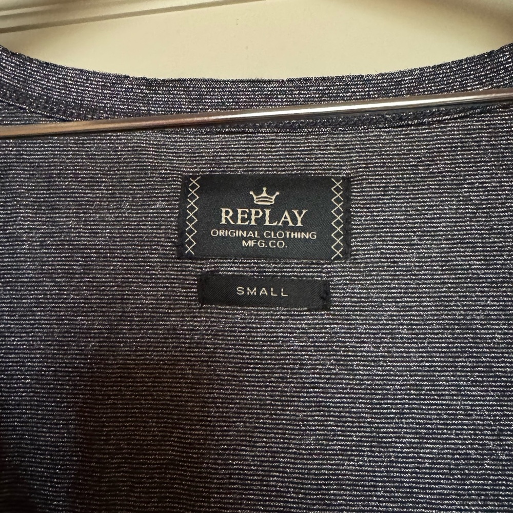 Replay Shimmering Silver Knit dress